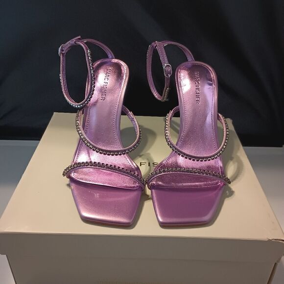 💯🔥MARK FISHER SATRA DRESS SANDAL, WOMEN'S SIZE 8.5 M PURPLE🔥🔥NEW WITH BOX. - Picture 3 of 9